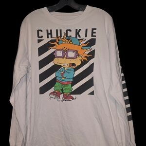 Nickelodeon Chuckie Long Sleeve Tee - White and Multicolor